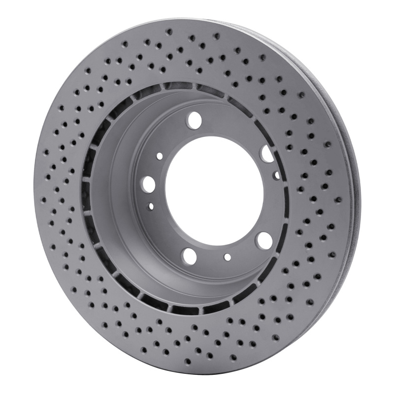Porsche Boxster Brake Rotor (1) - Rear - R1 Concepts - GEOSPEC Coated Rotor - Drilled - `00-`08